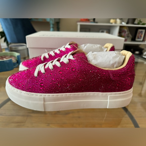 Fuschia Rhinestone Sneaker - Picture 2 of 3